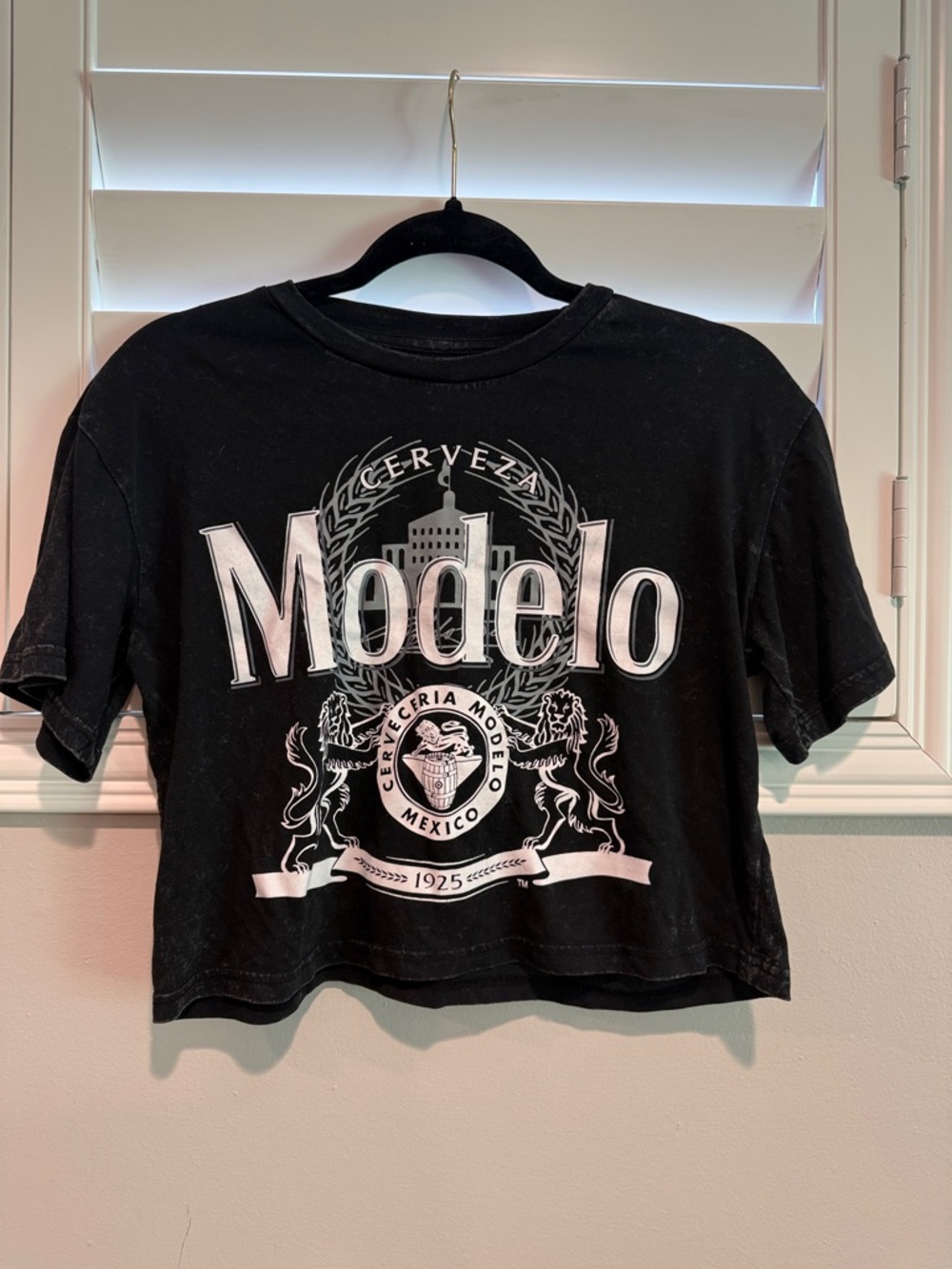 ModelCo Black Tee with White Modelo Logo